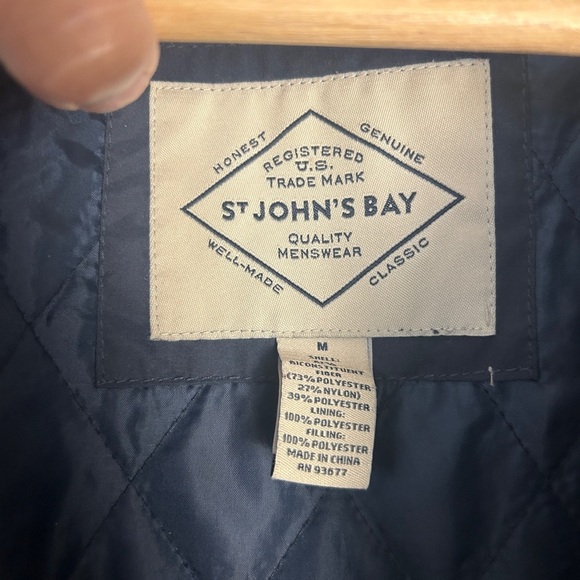 St. John's Bay Blue Windbreaker Jacket - Picture 4 of 7